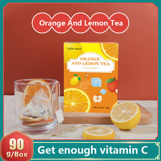 Orange And Lemon Tea,Fresh Oranges And Lemons,Rich In Vitamin C,Real And Delicious,Hot And Cool Drinks