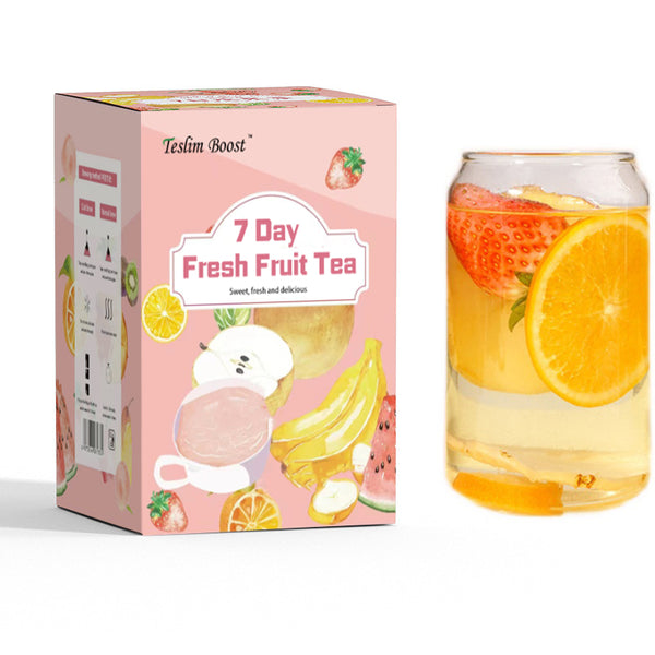 7 Day Fresh Fruit Tea,Fresh Tea In 7 Different Collocations,Not Repeated Every Day,Variety Of Fruit,Feel Fresh Cool Summer Tea,Real Delicious And Healthy